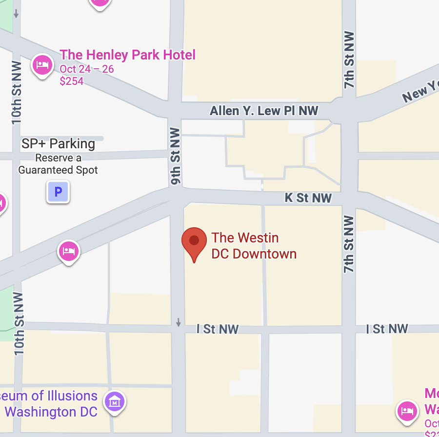 Map to The Westin Washington, DC Downtown